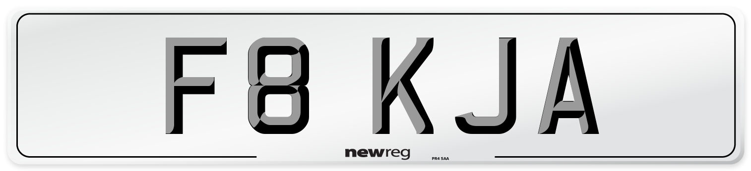 F8 KJA Number Plate from New Reg